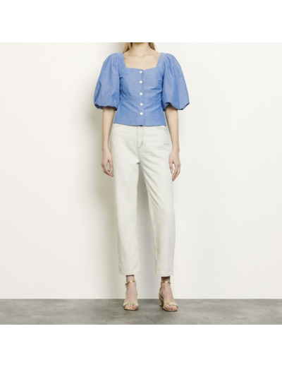 Chemise à manches bouffantes