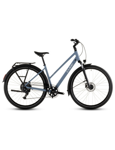 Vélo trekking TOURING ONE Bleu/Gris