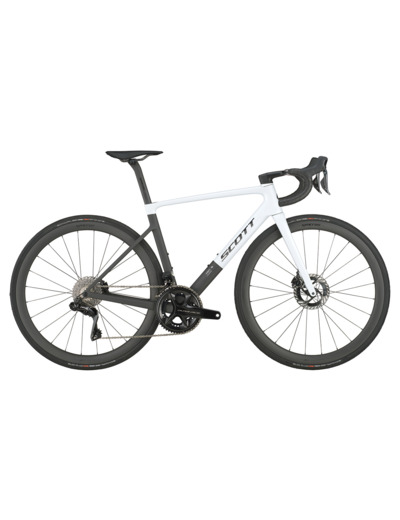 Vélo de route ADDICT RC PRO Blanc Cumulus/Noir Carbone