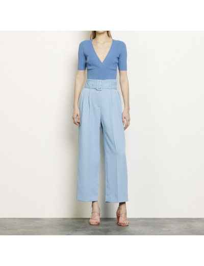 Pantalon large avec ceinture