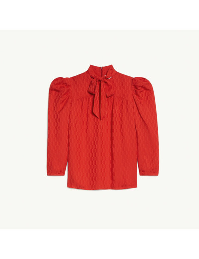 Top lavallière en jacquard