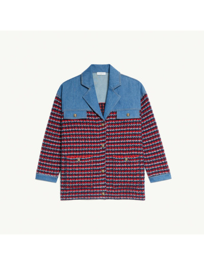 Veste en tweed fantaisie et jean