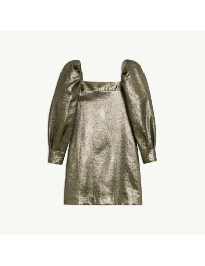 Robe courte en tissu lamé