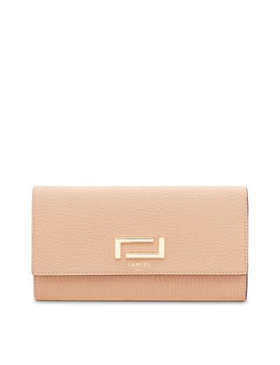 Pia de Lancel - Portefeuille slim rabat - Grand modèle - Nude