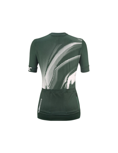 Maillot manches courtes Femme AKSIUM GRAPHIC Vert Forêt/Rose