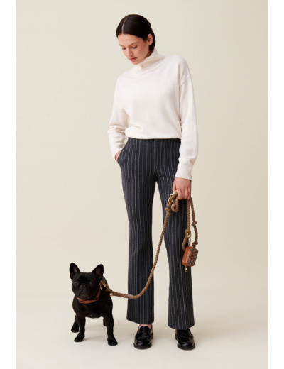 Pantalon flare à rayures