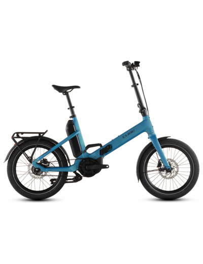 Vélo urbain pliant électrique FOLD HYBRID COMFORT 545 Bleu Azur