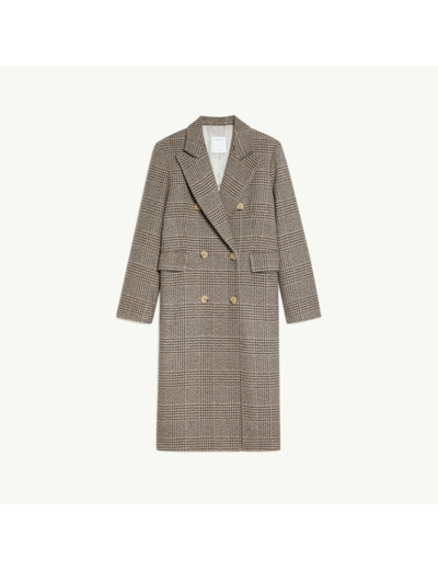 Manteau long à carreaux