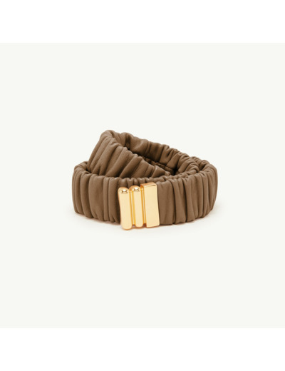 Ceinture élastiquée en cuir