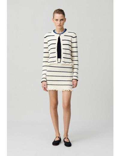 Jupe rayures maille fine