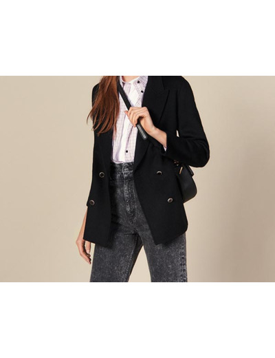 Blazer à double boutonnage en laine
