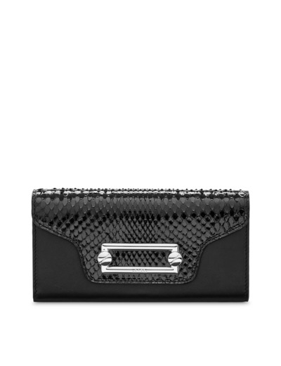 Clic de Lancel - Portefeuille slim rabat - Grand modèle - Noir