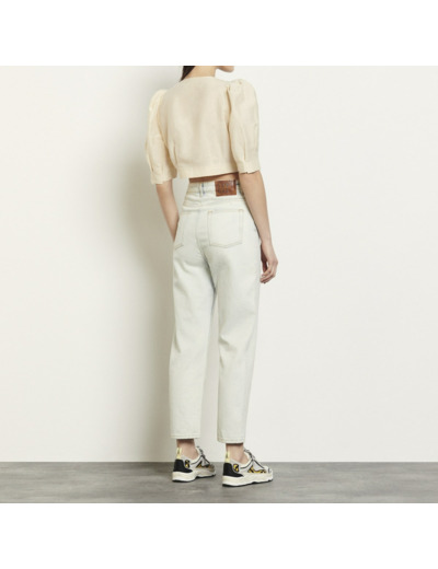 Chemise courte en lin