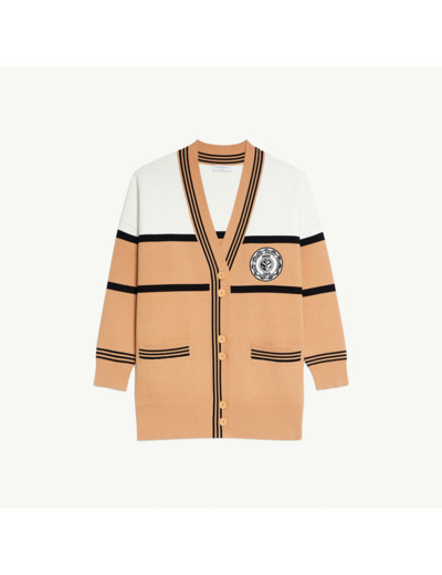 Cardigan oversize bicolore