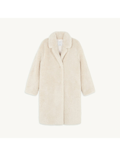 Manteau long en fausse fourrure
