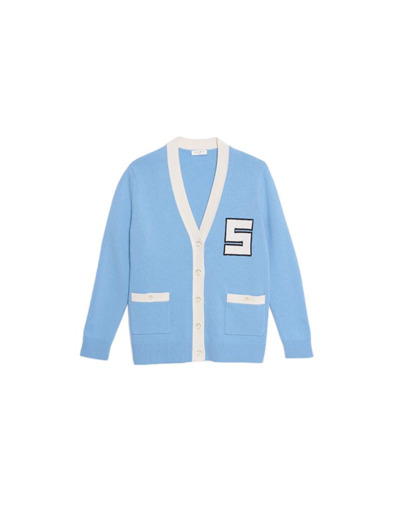 Cardigan en laine esprit collège