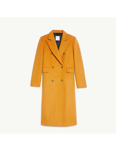Manteau long à boutonnage croisé