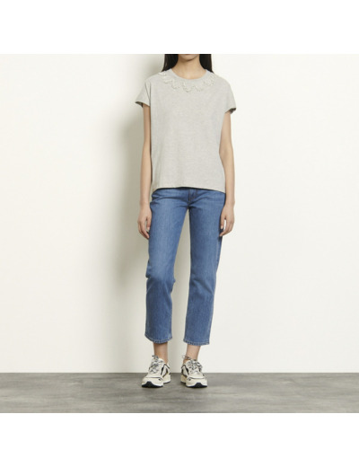 T-shirt sans manches avec strass
