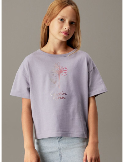 T-SHIRT À MANCHES COURTES AVEC GRAPHISME FLEURI