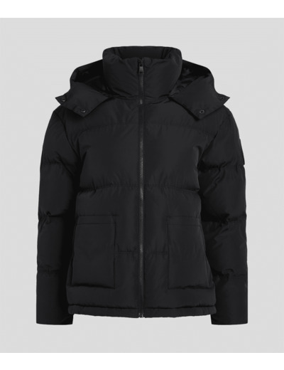 RUBBER PATCH HOODIE PUFFER