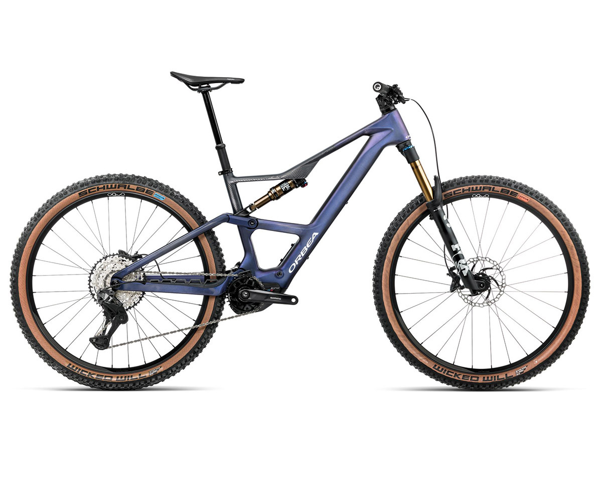 VTT tout suspendu électrique RISE SL M10 420W Tanzanite/Carbone