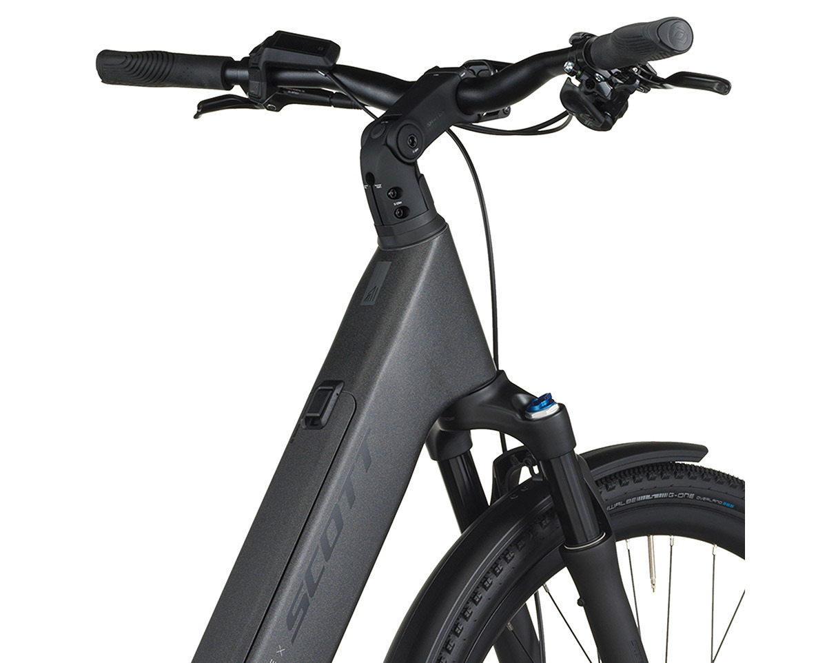 Vélo urbain électrique PASSAGE 10 BELT WAVE Gris Nuit