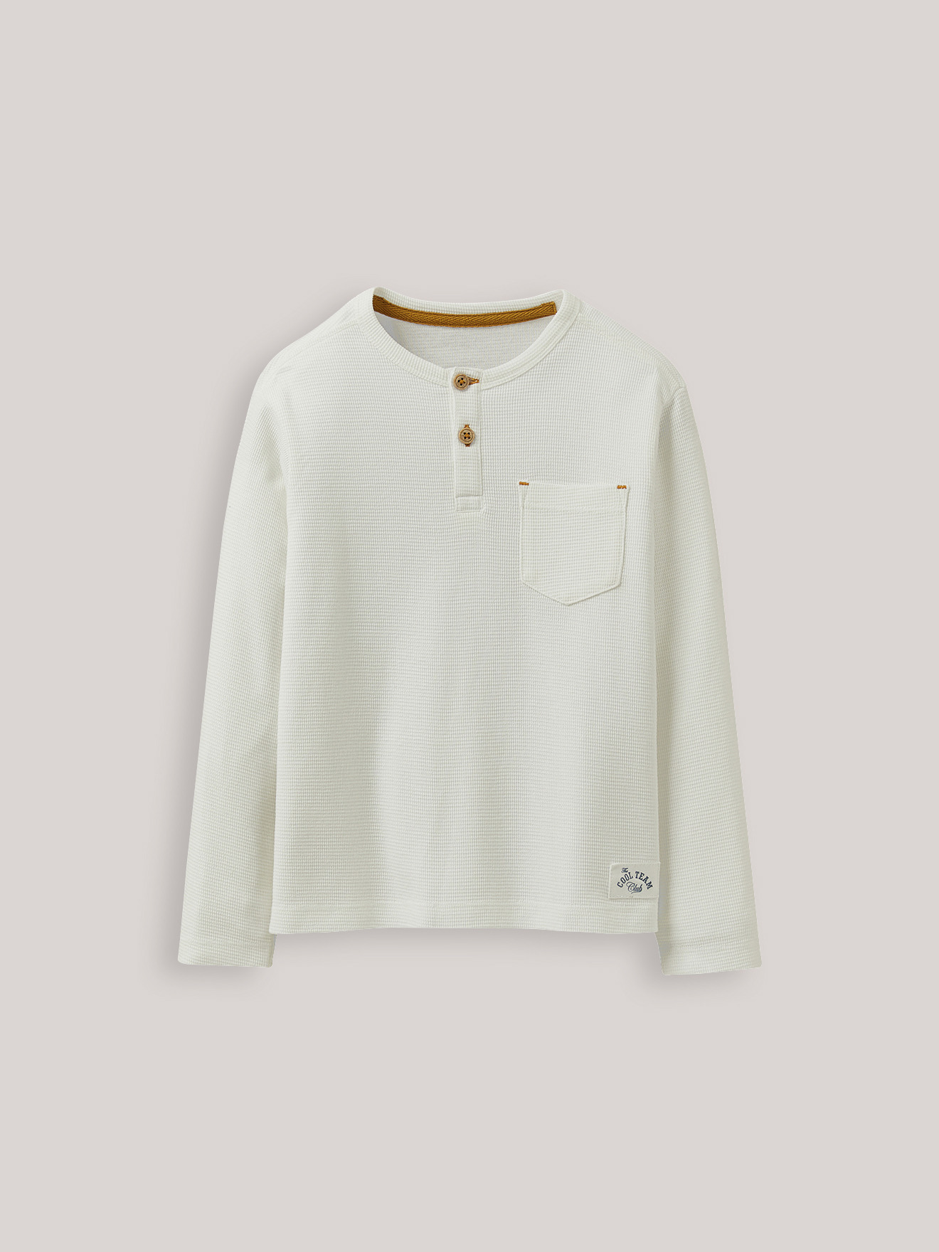 T-SHIRT  HENLEY WAFLE