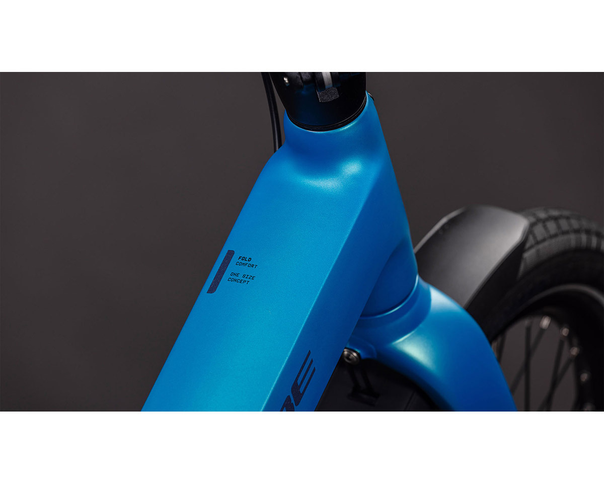 Vélo urbain pliant électrique FOLD HYBRID COMFORT 545 Bleu Azur