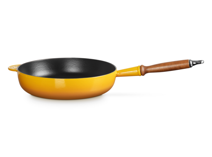 Sauteuse 28cm en fonte émaillée nectar avec manche en bois