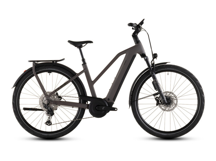 Vélo trekking électrique KATHMANDU HYBRID EXC 800 Gris Cèdre/Chrome