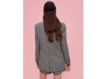 Veste droite en pieds de poule