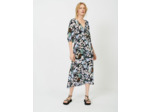 Robe en viscose imprimée jungle smockée
