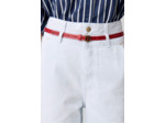 Ceinture cuir contrastée