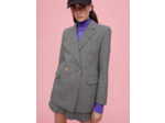 Veste droite en pieds de poule
