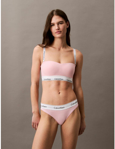 SOUTIEN-GORGE BANDEAU MODERNE EN COTON ÉLASTIQUE LÉGÈREMENT DOUBLÉ
