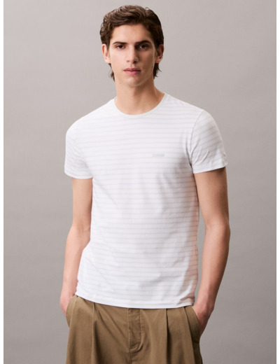T-SHIRT À RAYURES SLIM STRETCH