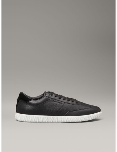 BASKETS EN CUIR À LACETS BAS