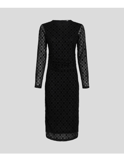 FESTIVE MONOGRAM MESH DRESS