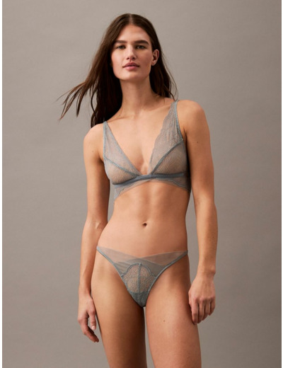 SOUTIEN-GORGE TRIANGLE SANS DOUBLURE EN DENTELLE GEO NOIRE