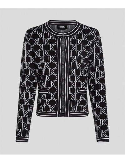 KL MONOGRAM KNIT CARDIGAN