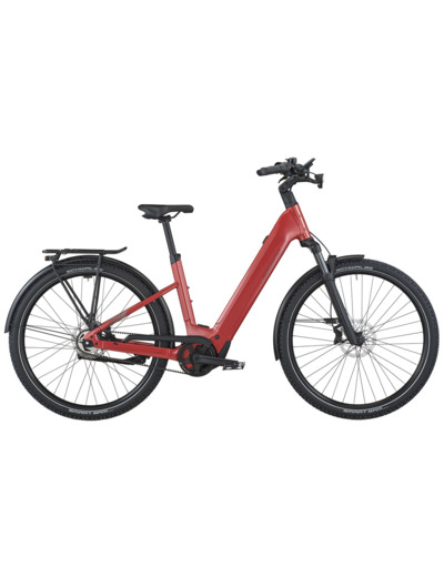 Vélo urbain/trekking électrique E-HORIZON SUV 20 BELT WAVE Rouge Métal