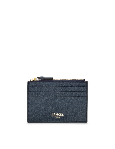 Lettrines de Lancel - Porte-cartes zippé - Grand modèle - Bleu Marine