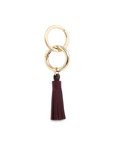 Charms de Lancel - Base porte-clés pompon personnalisable - Cassis