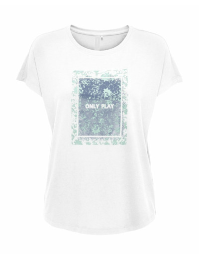 T-shirt Femme ONPAUB-MIE LIFE ON SS BAT JRS TEE Blanc