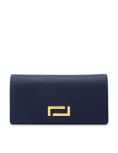 Pia de Lancel - Portefeuille continental dépliant - Bleu Petrole