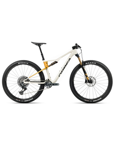 VTT tout suspendu OIZ M10 AXS Blanc Ivoire/Jaune Bourdon