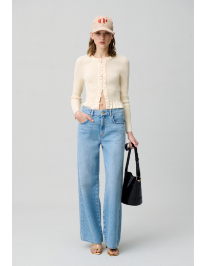 Cardigan maille fine boutonné