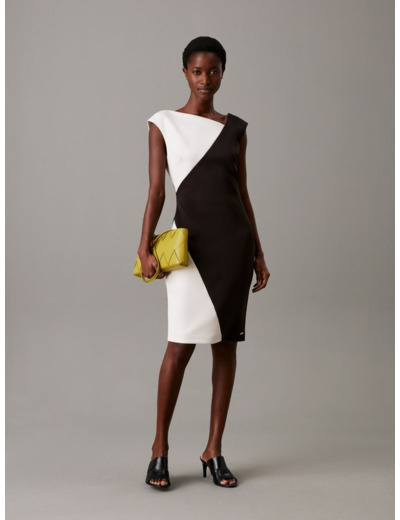 ROBE BODYCON COLORBLOCK EN NEOPRÈNE SCUBA