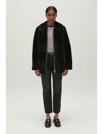 Manteau zippé réversible