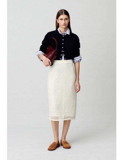 Jupe mi-longue crochet